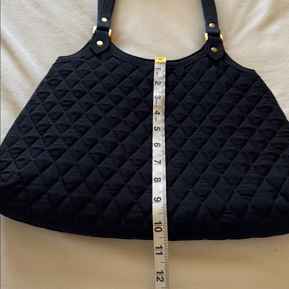 Vera Bradley Black Quilted Tote Bag - Picture 5 of 9